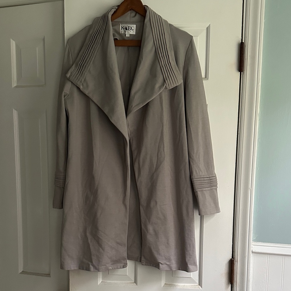 Gray Knit Trench Coat / Blazer
